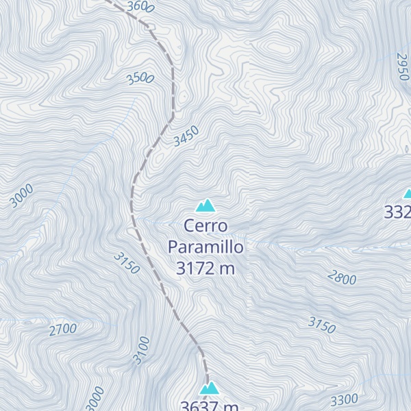 Map of Cerro Paramillo