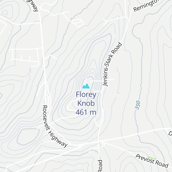Map of Florey Knob