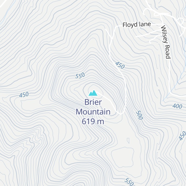 Map of Brier Mountain