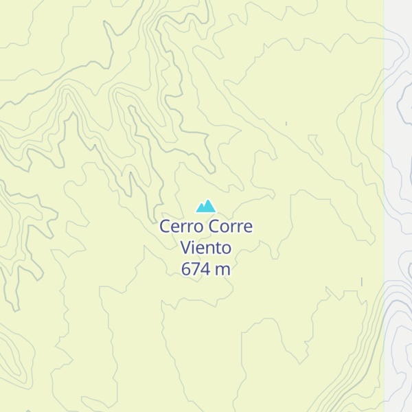 Map of Cerro Corre Viento