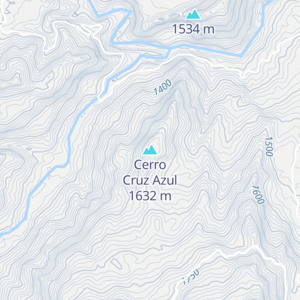 Map of Cerro Cruz Azul