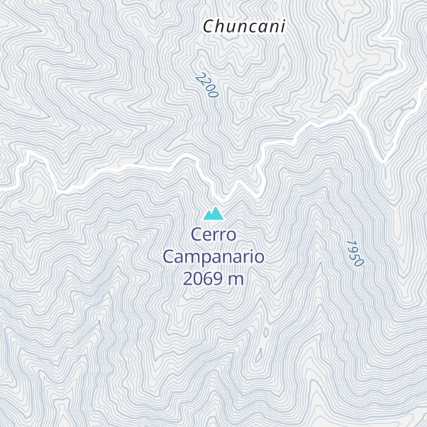 Map of Cerro Campanario
