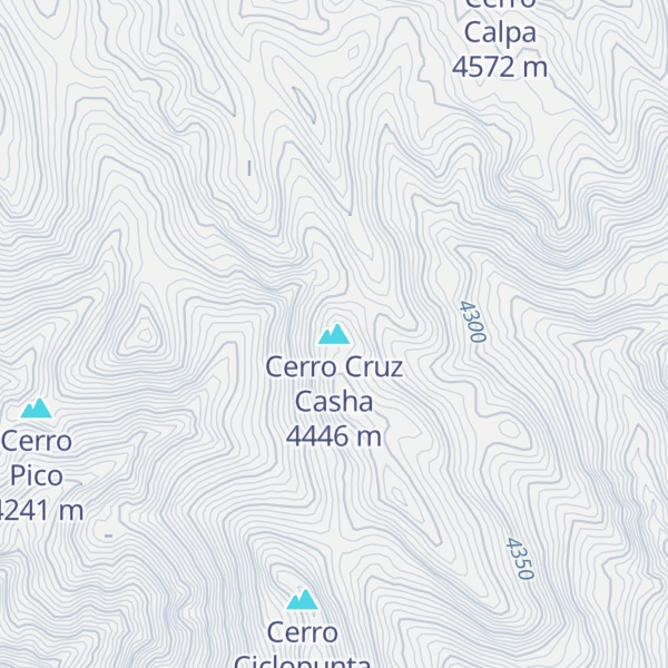 Map of Cerro Cruz Casha
