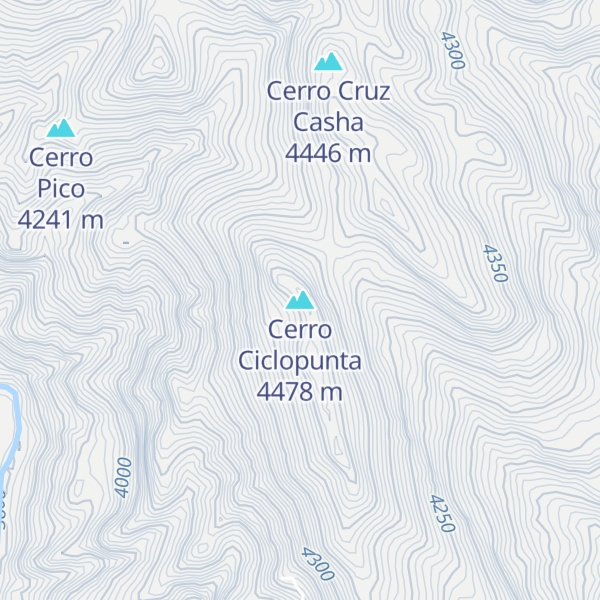 Map of Cerro Ciclopunta