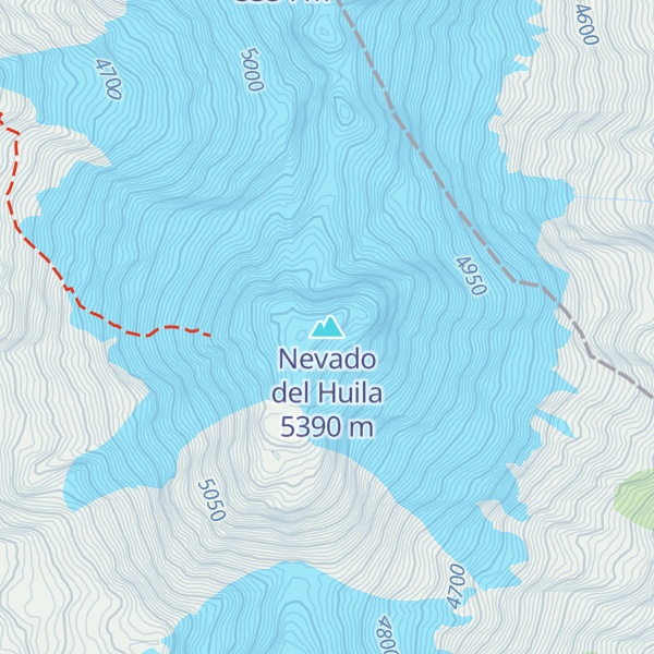 Map of Nevado del Huila