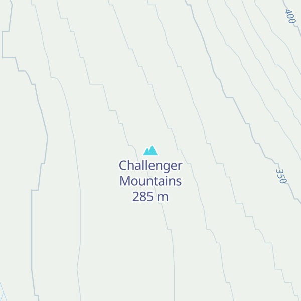 Map of Challenger Mountains
