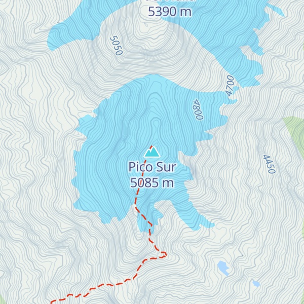 Map of Pico Sur