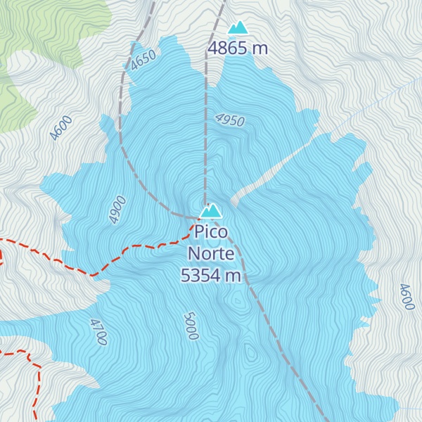 Map of Pico Norte