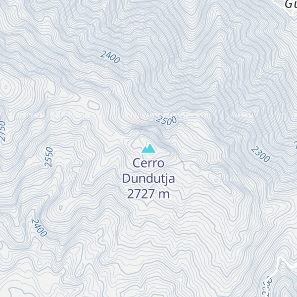 Map of Cerro Dundutja