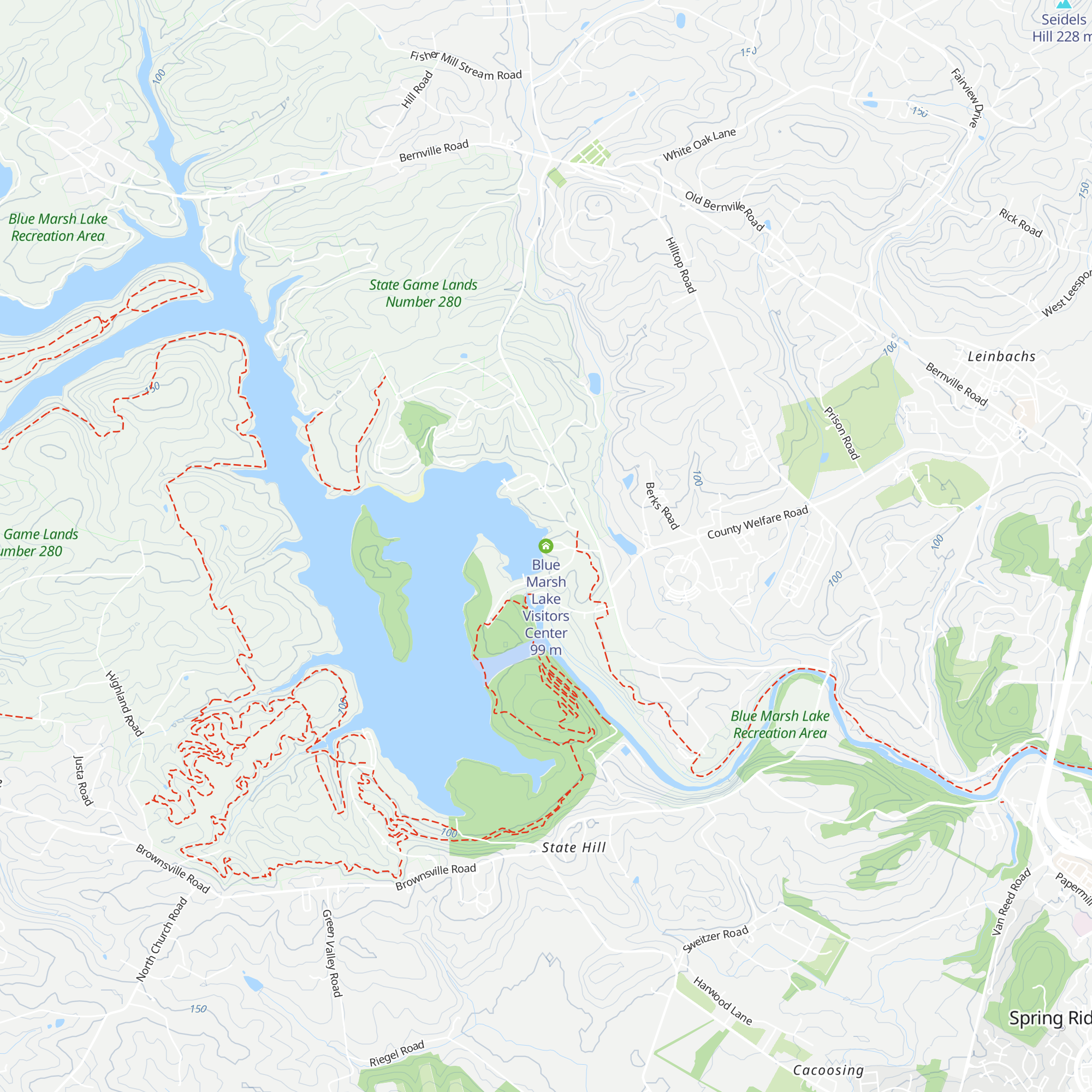 Blue Marsh Lake Visitors Center map