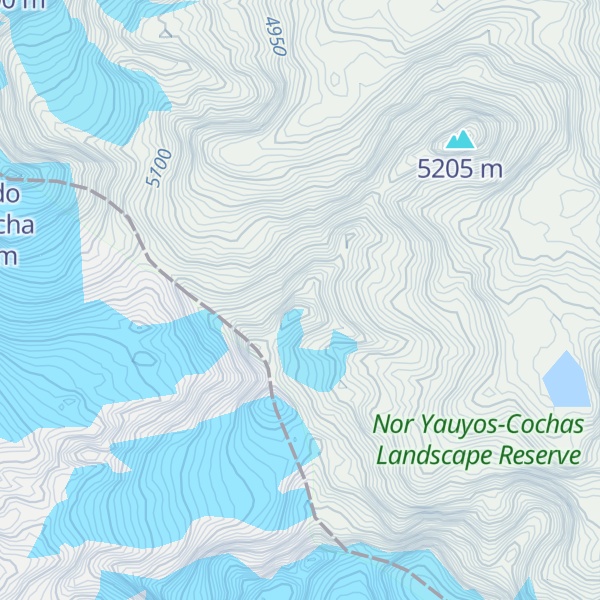 Map of Nevado Manón Uno