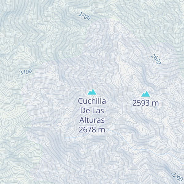 Map of Cuchilla De Las Alturas