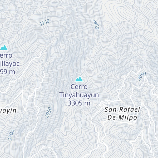 Map of Cerro Tinyahuayun