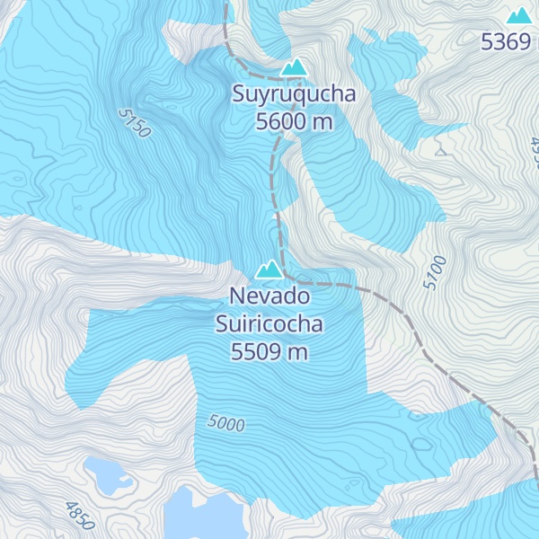 Map of Nevado Suiricocha