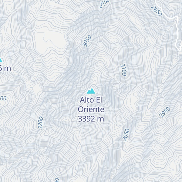 Map of Alto El Oriente