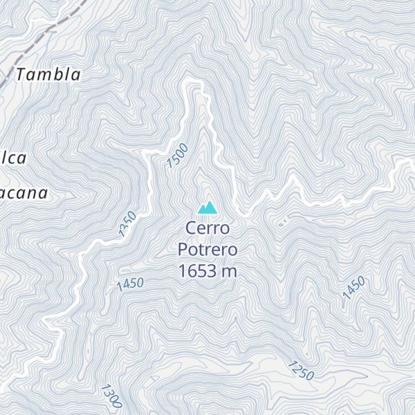 Map of Cerro Potrero