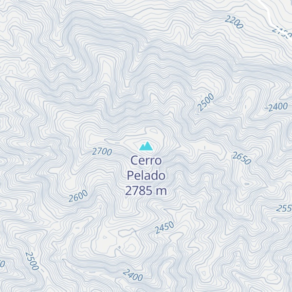 Map of Cerro Pelado