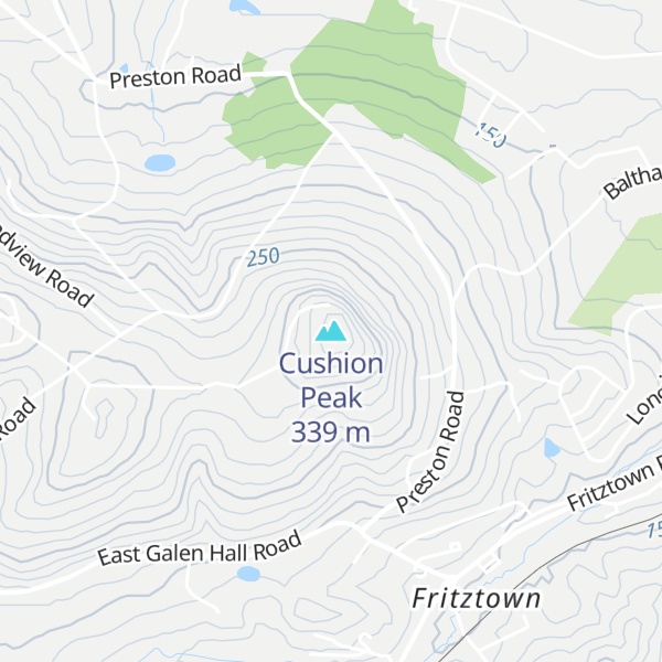 Map of Cushion Peak