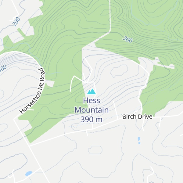 Map of Hess Mountain
