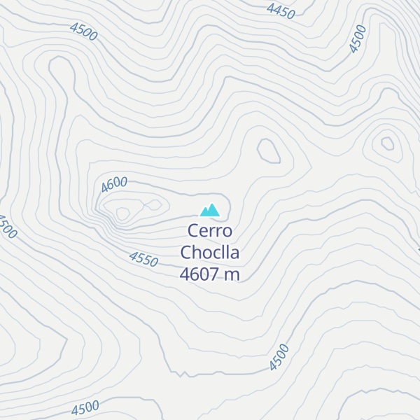 Map of Cerro Choclla