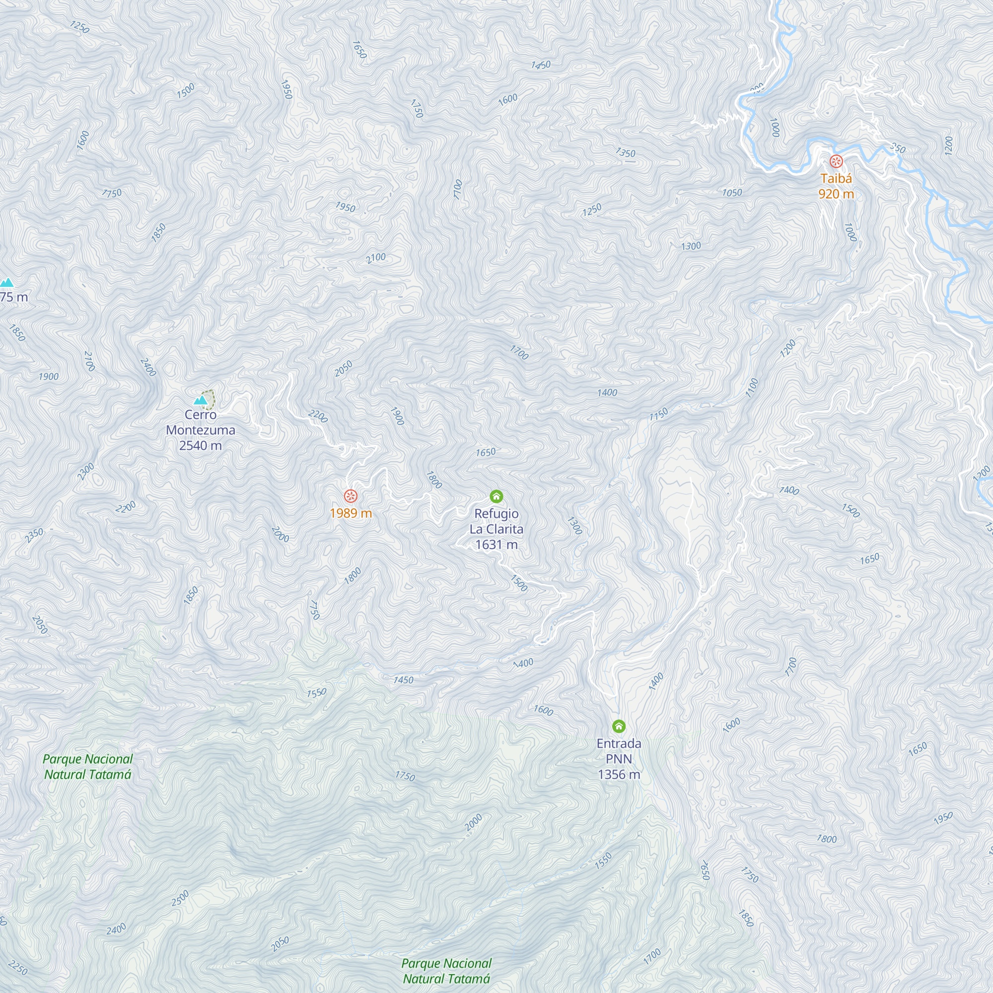 Refugio La Clarita map