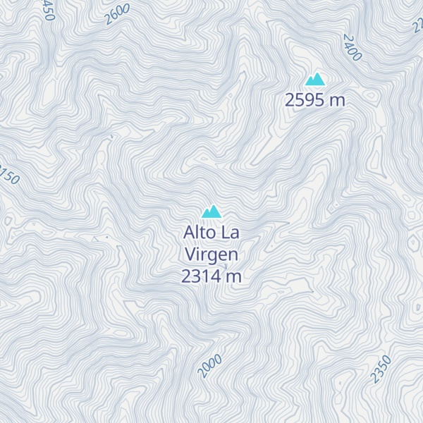 Map of Alto La Virgen