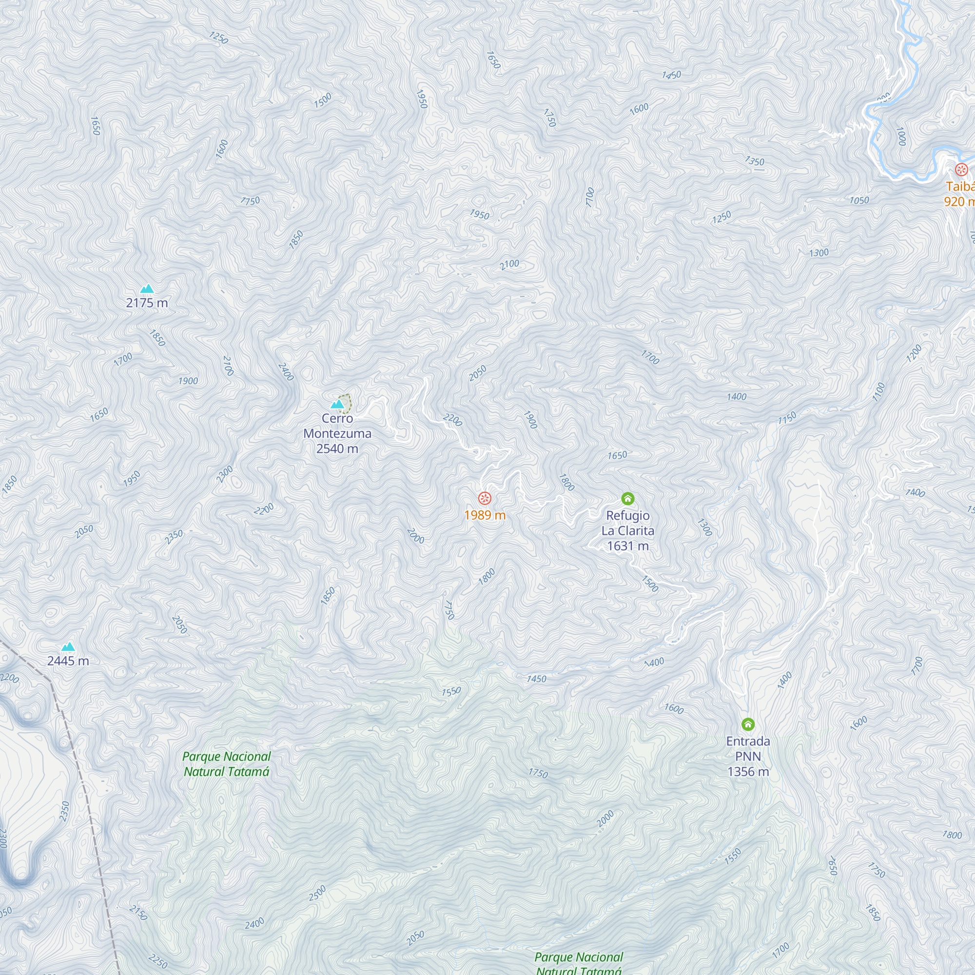 Refugio Cajones map