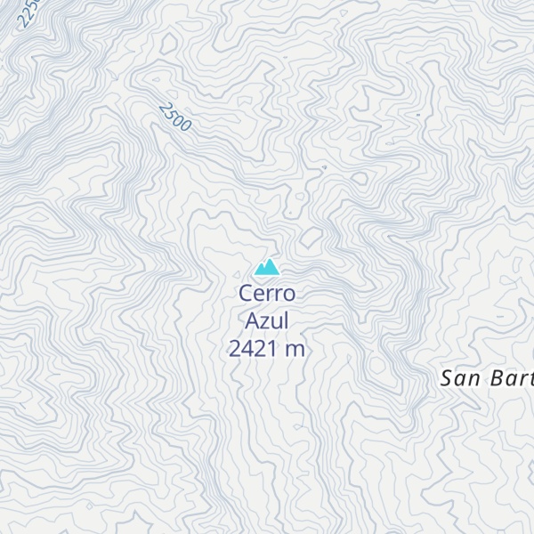Map of Cerro Azul