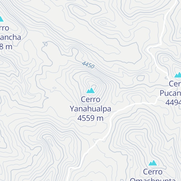 Map of Cerro Yanahualpa