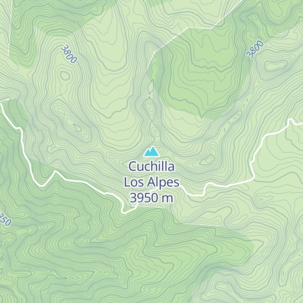 Map of Cuchilla Los Alpes