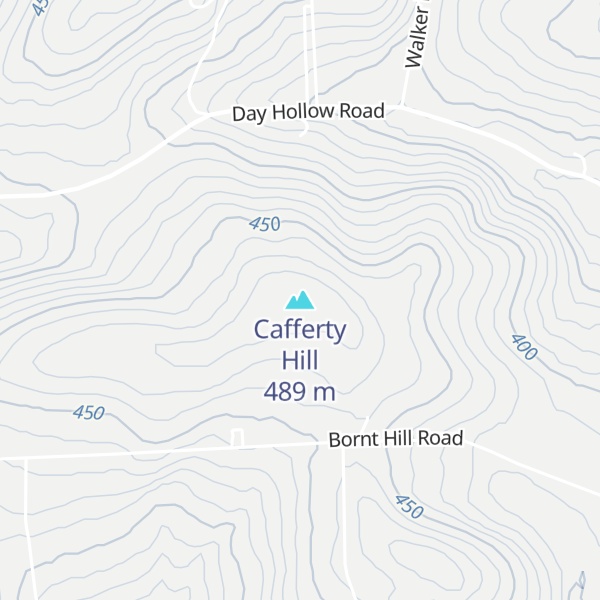 Map of Cafferty Hill