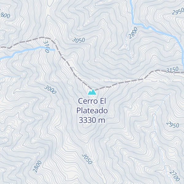 Map of Cerro El Plateado