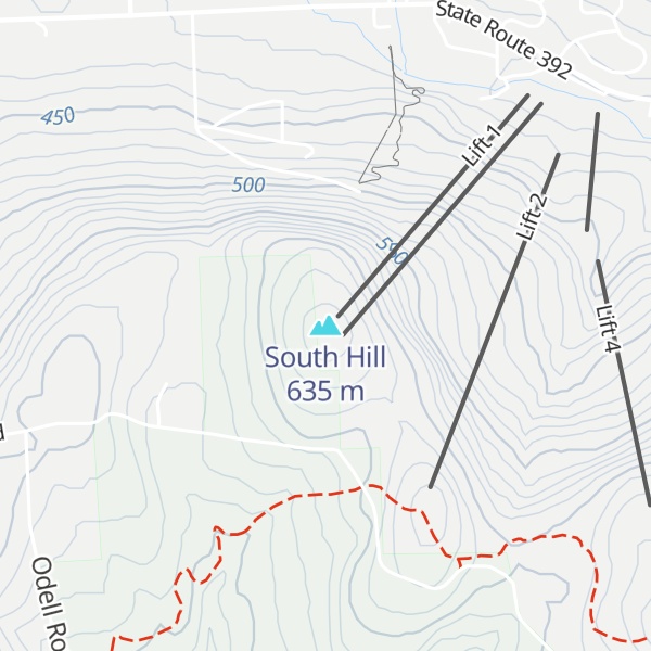 Map of South Hill
