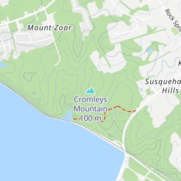 Map of Cromleys Mountain
