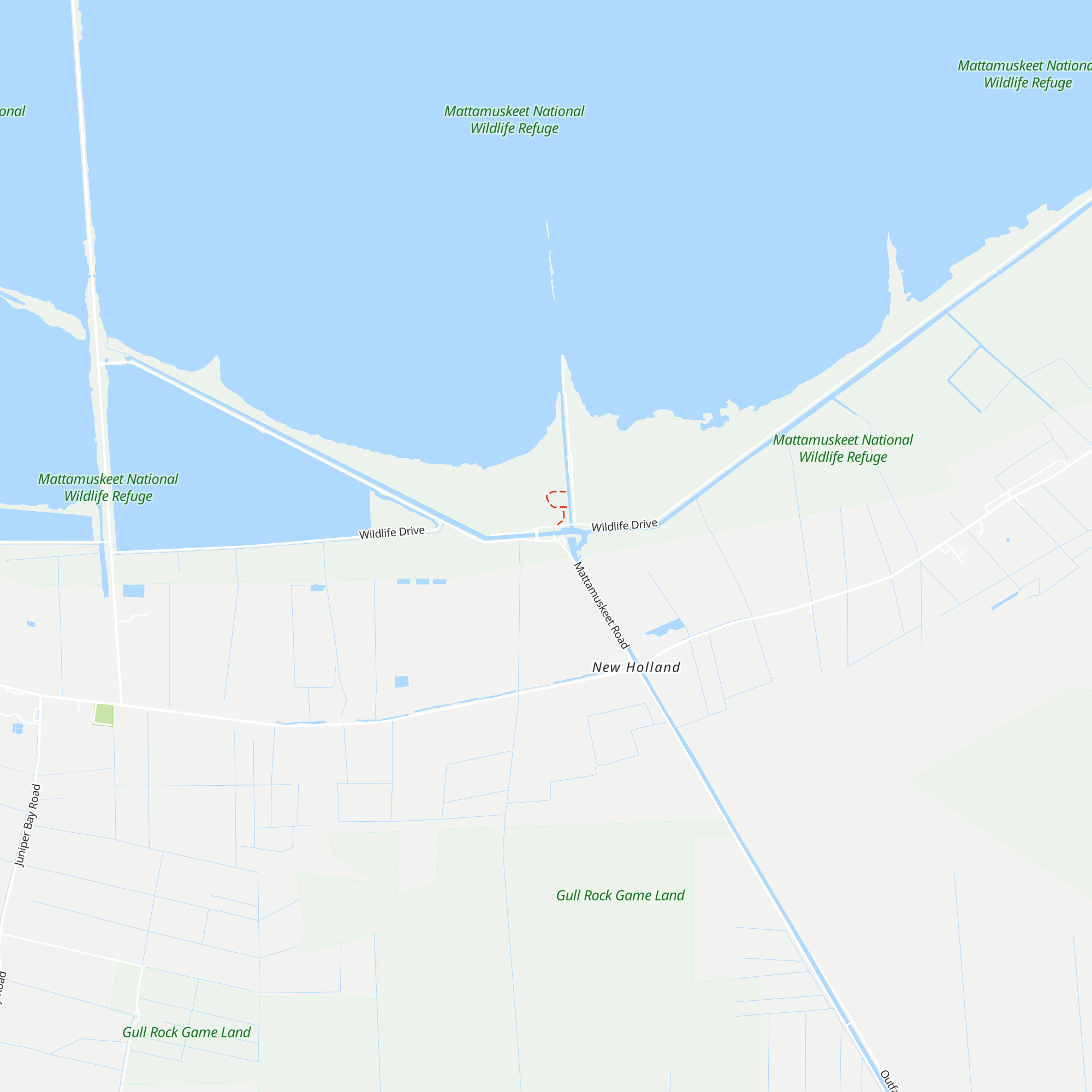 Mattamuskeet National Wildlife Refuge Headquarters map