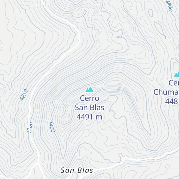 Map of Cerro San Blas