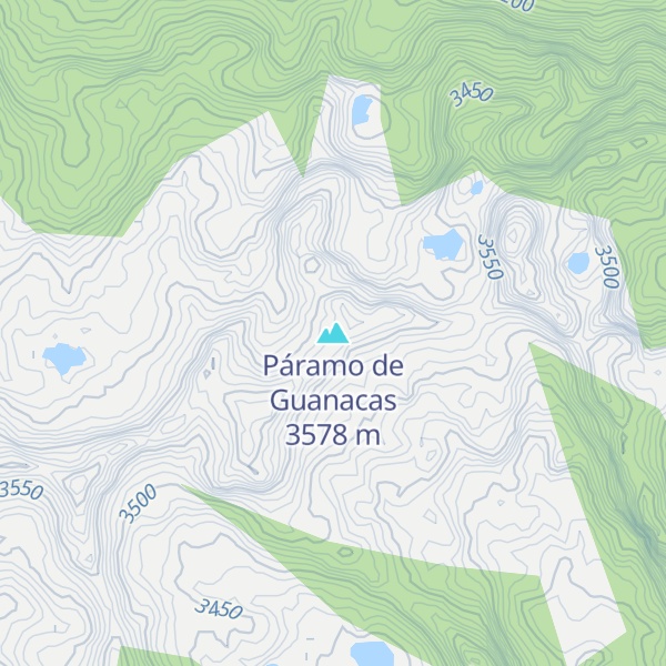 Map of Páramo de Guanacas