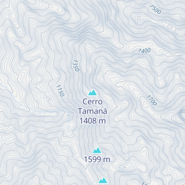 Map of Cerro Tamaná