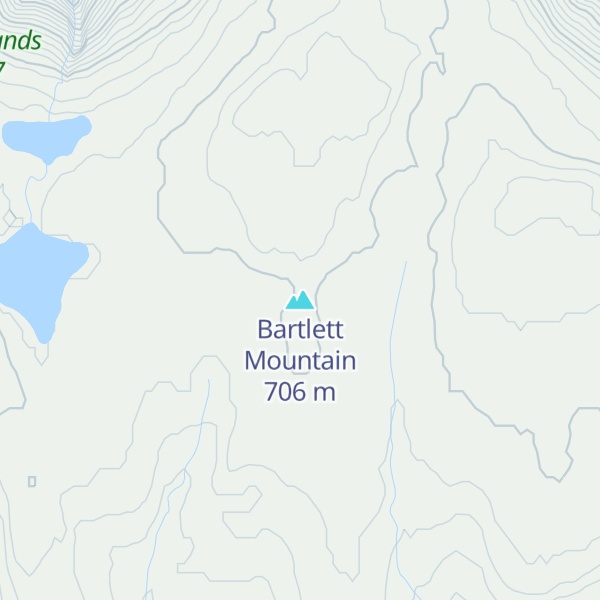 Map of Bartlett Mountain
