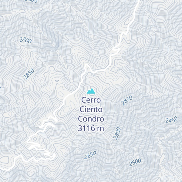 Map of Cerro Ciento Condro