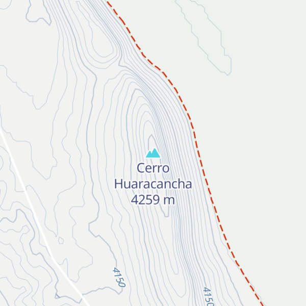 Map of Cerro Huaracancha