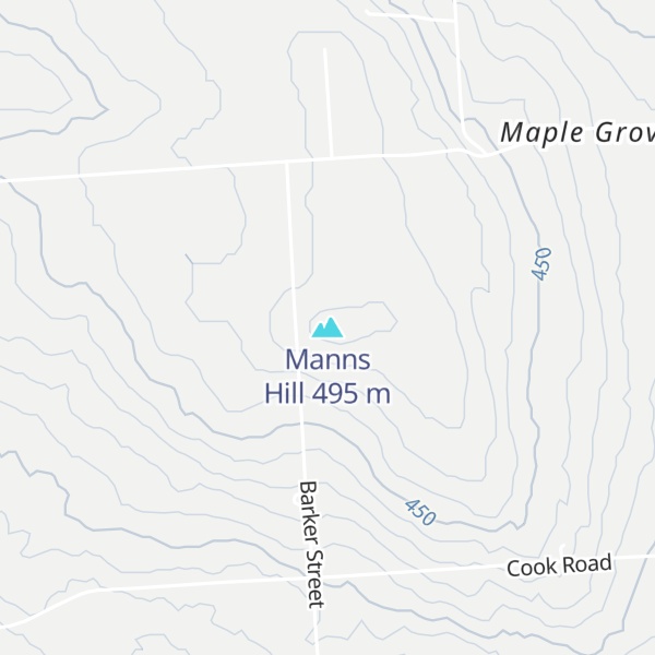 Map of Manns Hill