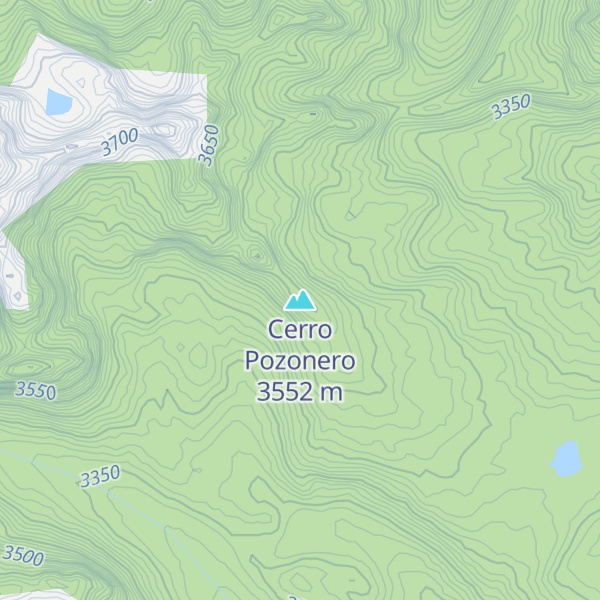 Map of Cerro Pozonero