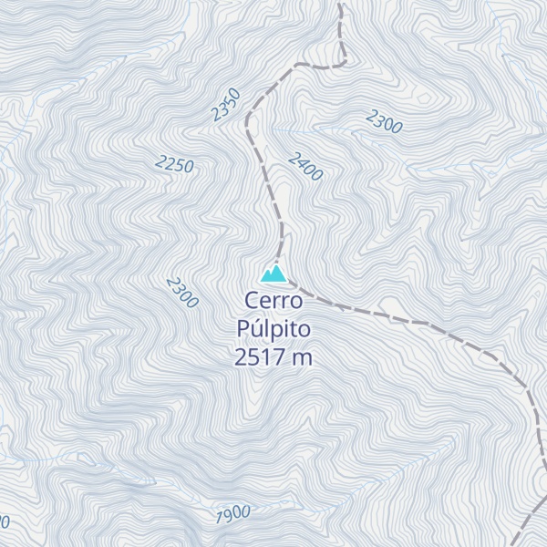 Map of Cerro Púlpito