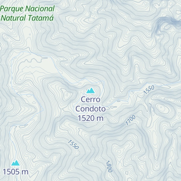 Map of Cerro Condoto