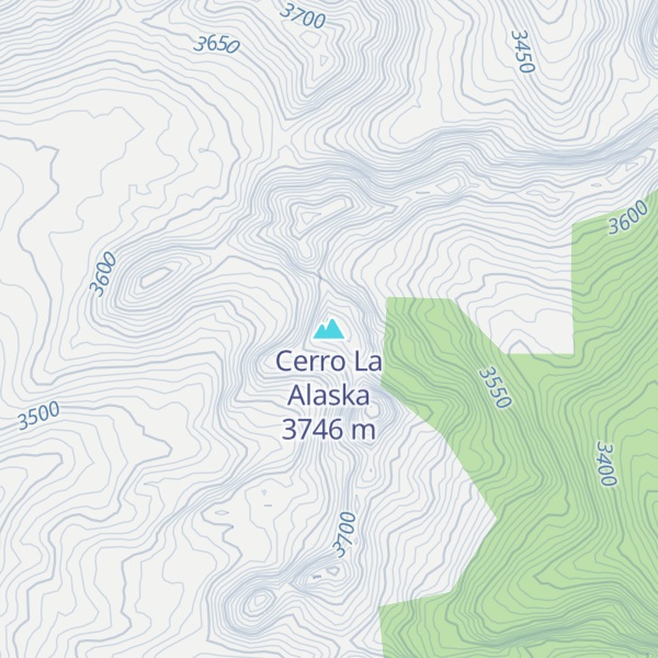 Map of Cerro La Alaska