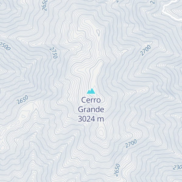 Map of Cerro Grande