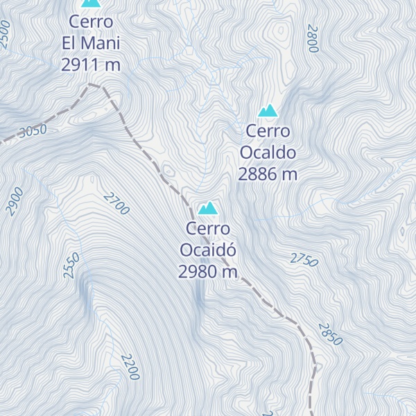 Map of Cerro Ocaidó