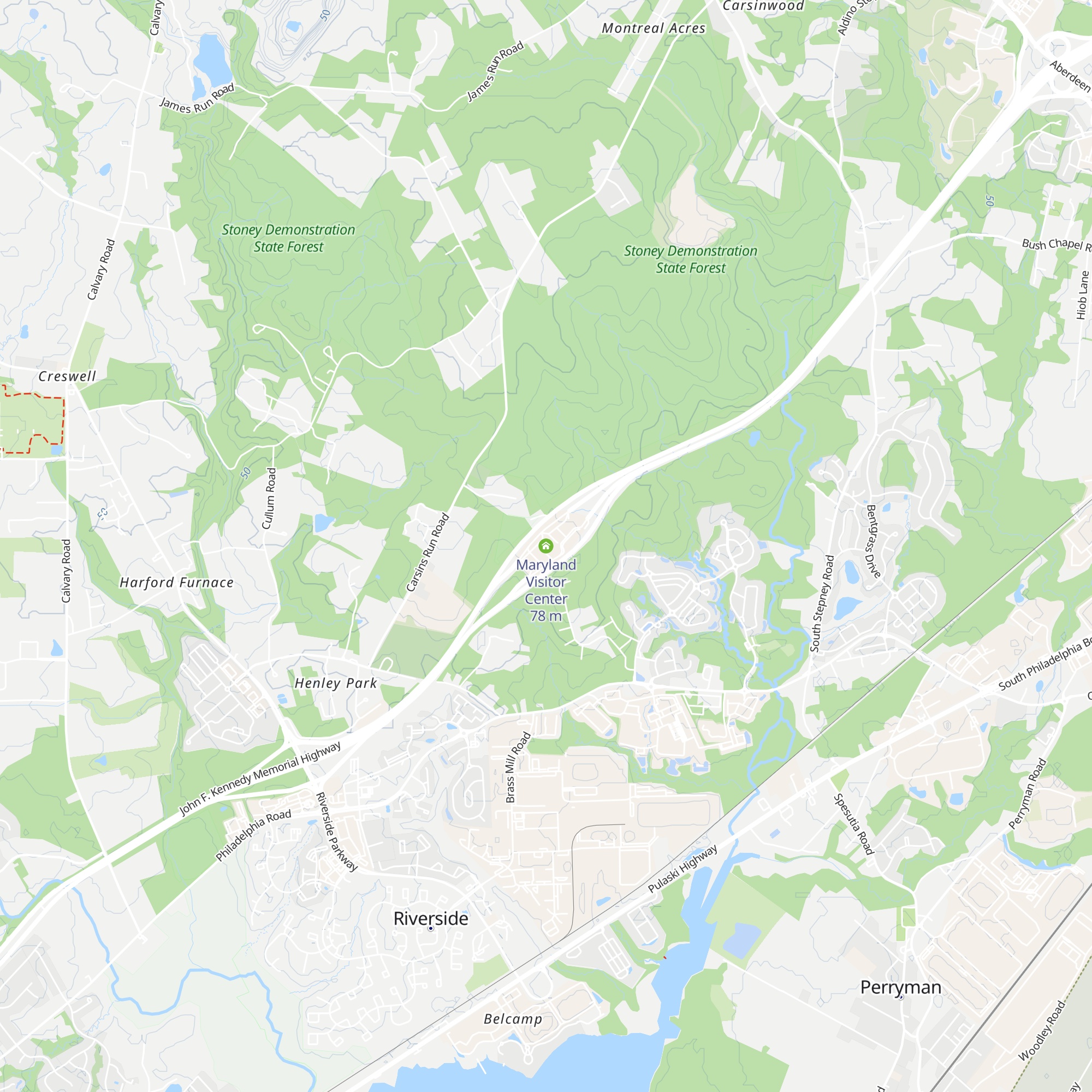 Maryland Visitor Center map