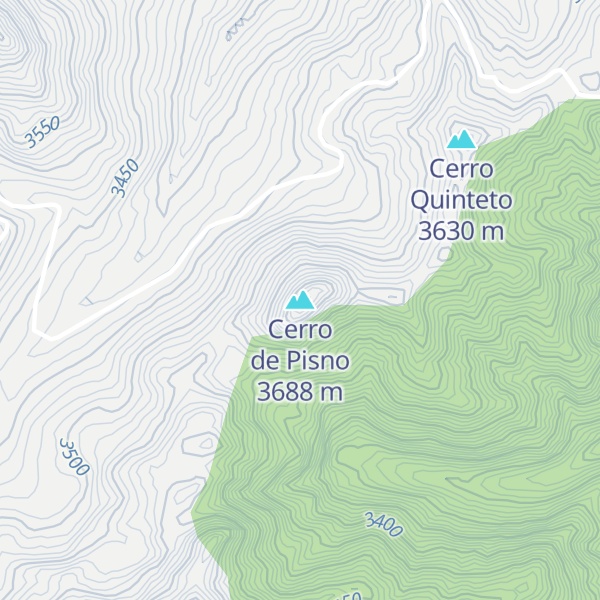 Map of Cerro de Pisno